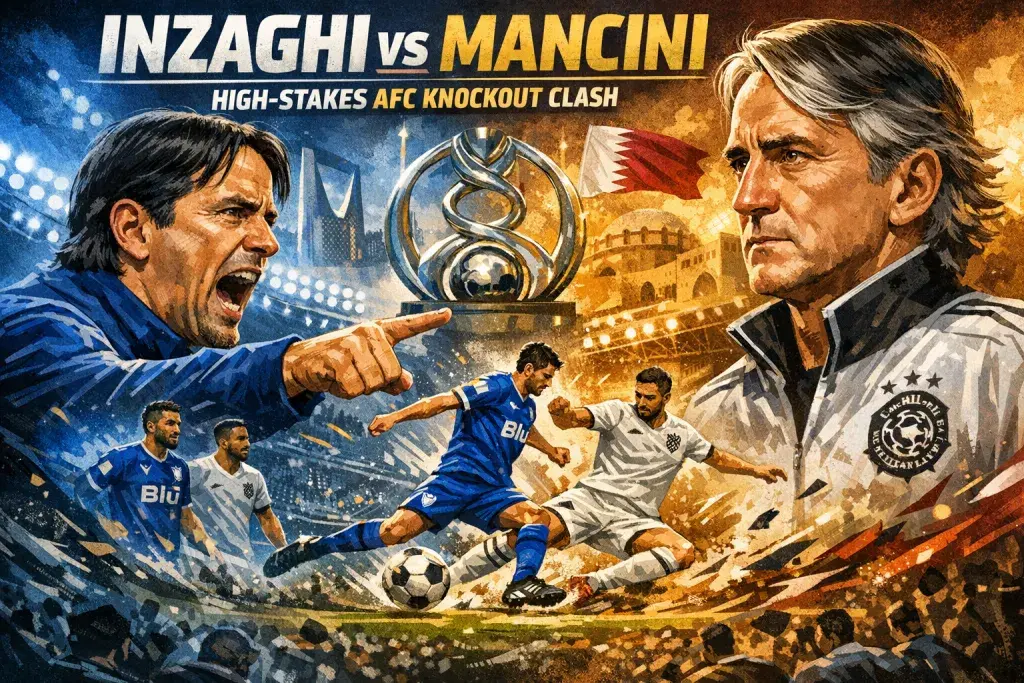 Inzaghi Confronts Old Ally Mancini in High-Stakes AFC Knockout Encounter