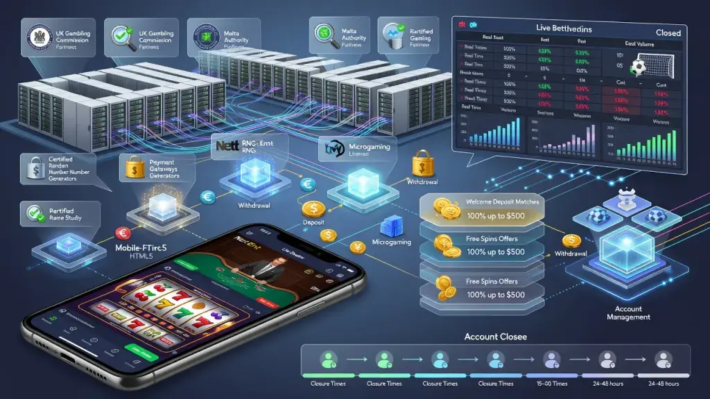 How Online Casinos and Mobile Betting Work: Games, Device Support, Bonuses, Odds, Match Predictions, and Account Closure Times